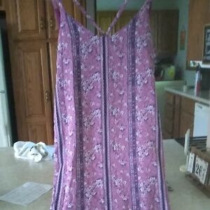 Floral Purple Strappy Dress